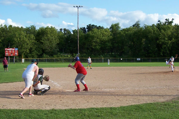 Scoville pitches in the 2009 tournament finals.