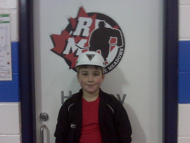 Zachary - Saturday's home game hard hat winner.  2nd Season Win