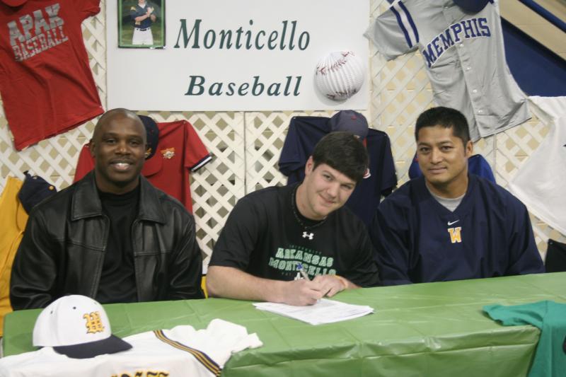 Keenan on signing day with U of Arkansas-Monticello