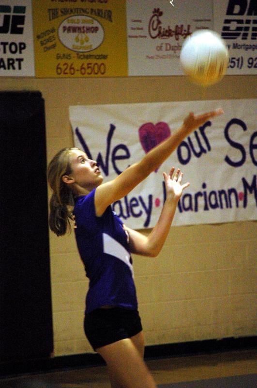 Krista during home game against Fairhope
