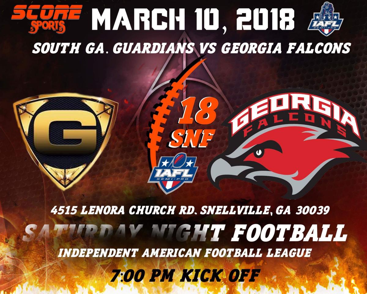 (1-0) Georgia Falcons vs (0-1) South Ga Guardians