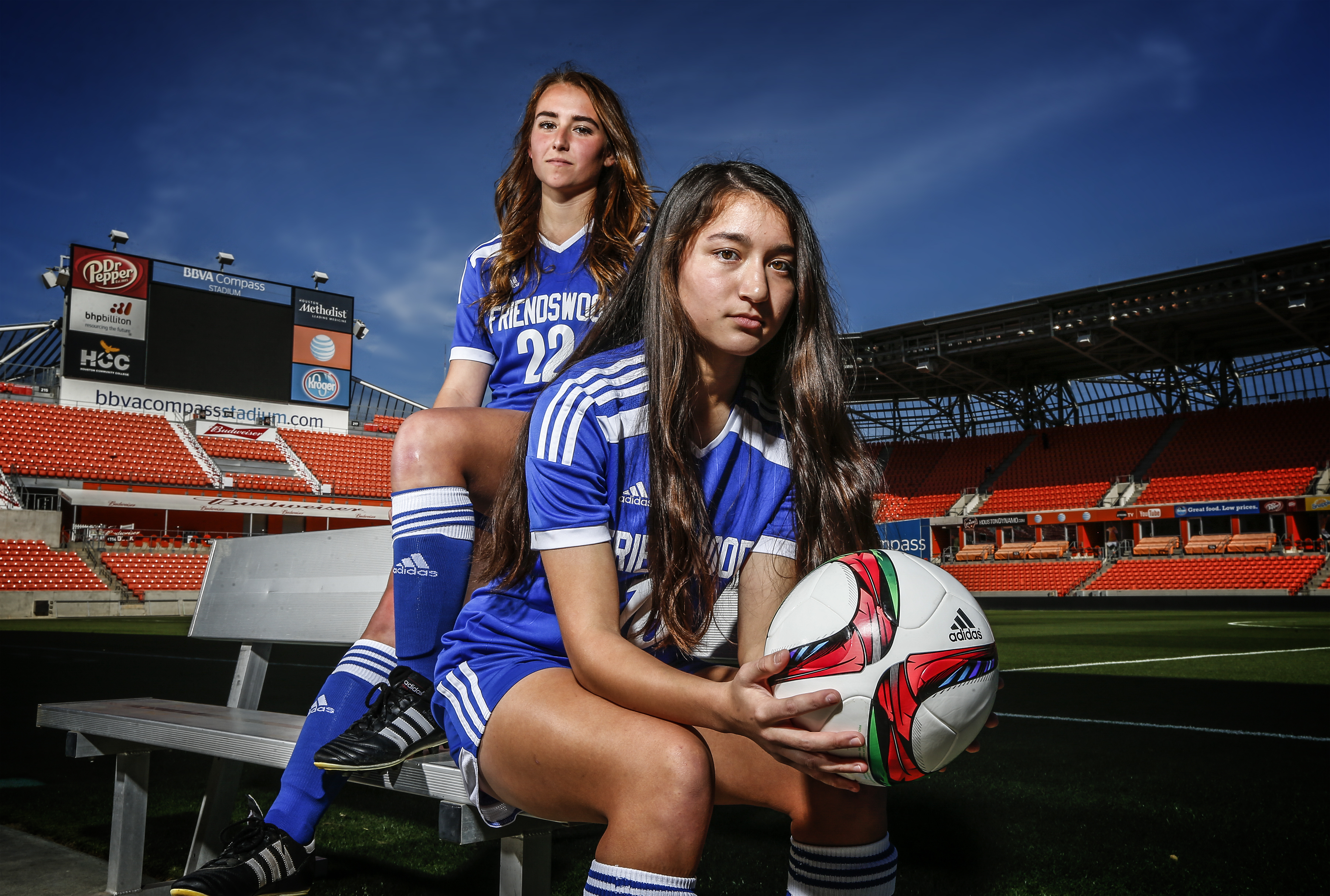 Rhiannon Suffield and Selina Vickery at the VYPE Soccer Photo Shoot