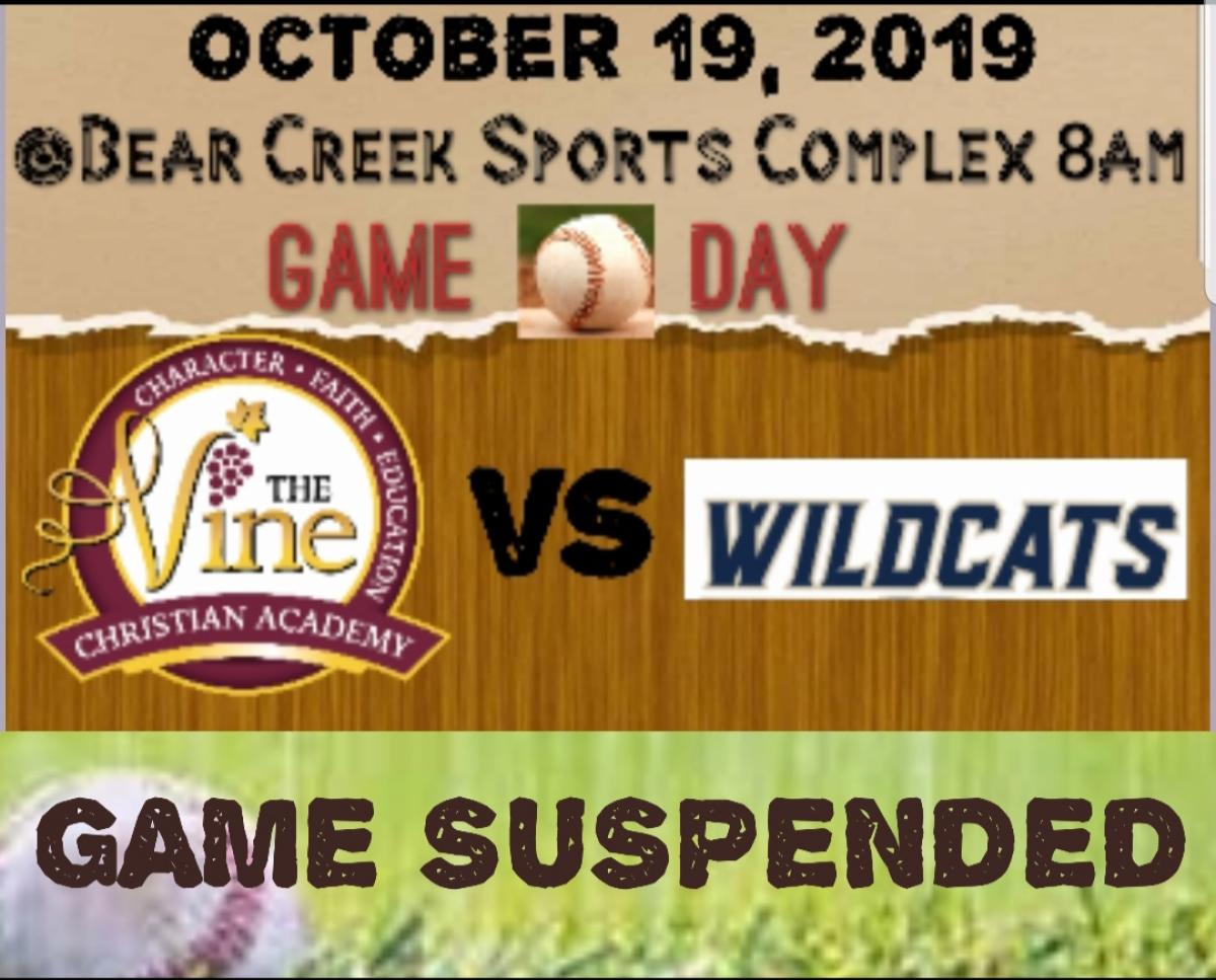 GAME SUSPENDED 10/19/2019