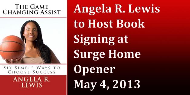 Angela Lewis to Host Book Signing at Surge Home Opener