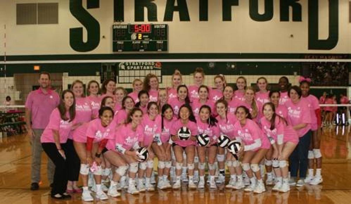Memorial and Stratford Volleyball joined forces last week for charity