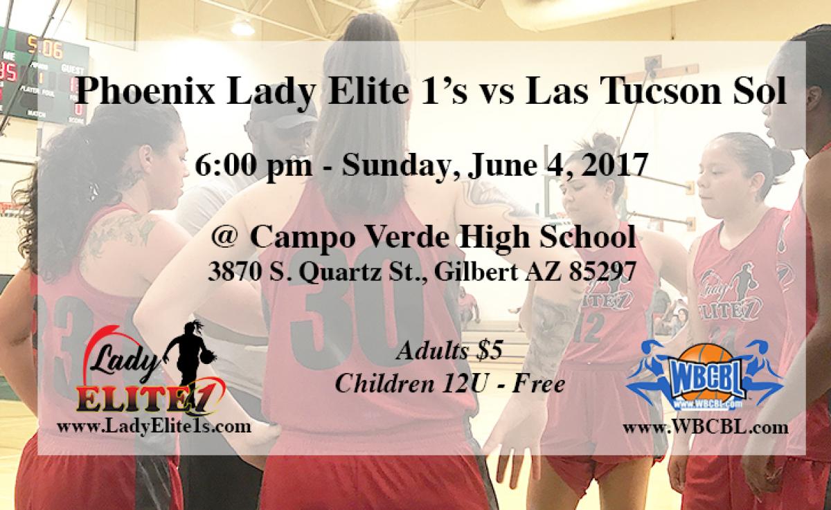 Phoenix Lady Elite 1's vs Las Tucson Sol